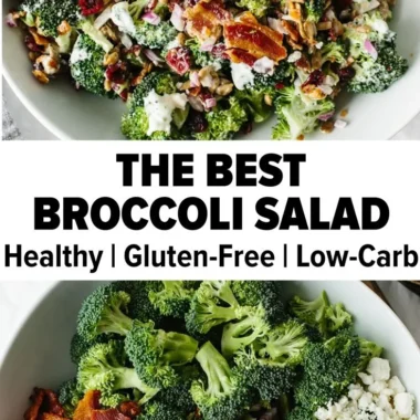 Fresh broccoli salad with colorful veggies and dressing