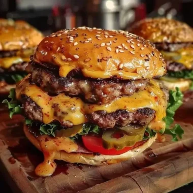 Delicious Crack Burgers loaded with toppings and sauces