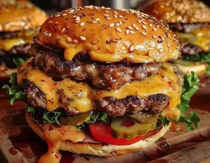 Delicious Crack Burgers loaded with toppings and sauces