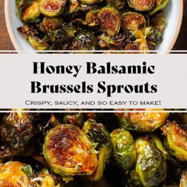 Honey Balsamic Brussels Sprouts cooked to perfection with a sweet glaze