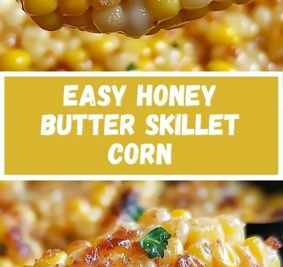 Delicious honey butter skillet corn served in a cast-iron skillet