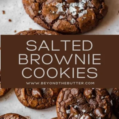 Delicious salted brownie cookies with a rich chocolate flavor.