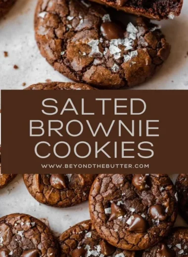Delicious salted brownie cookies with a rich chocolate flavor.