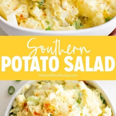 Delicious Southern Potato Salad in a bowl ready to serve