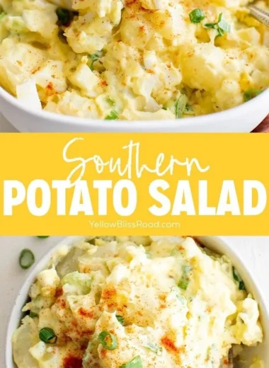 Delicious Southern Potato Salad in a bowl ready to serve