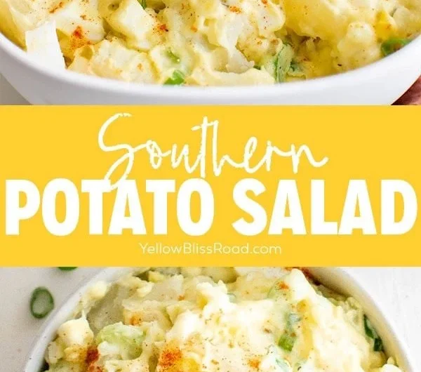 Delicious Southern Potato Salad in a bowl ready to serve