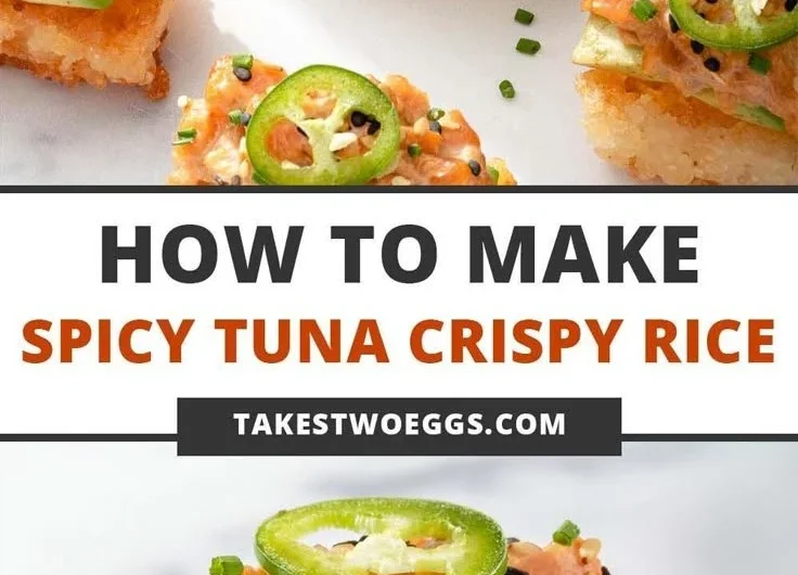 Spicy Tuna Crispy Rice Appetizer served on a plate