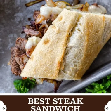 Delicious steak sandwiches with fresh ingredients and juicy beef