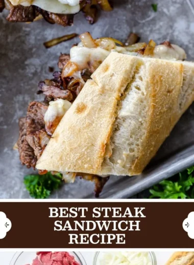 Delicious steak sandwiches with fresh ingredients and juicy beef