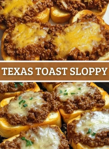 Texas Toast Sloppy Joes with a savory filling on toasted bread