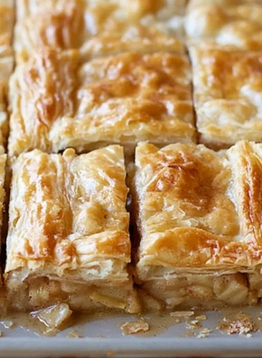 Delicious homemade Apple Slab Pie with golden crust and apple filling