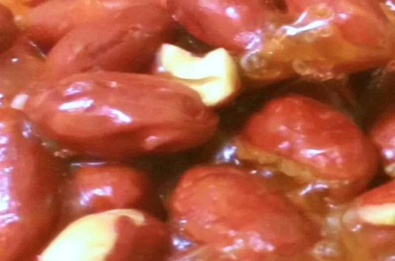 Homemade best peanut brittle with crunchy texture and golden color