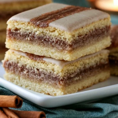 Homemade Brown Sugar Cinnamon Pop Tart Bars on a plate