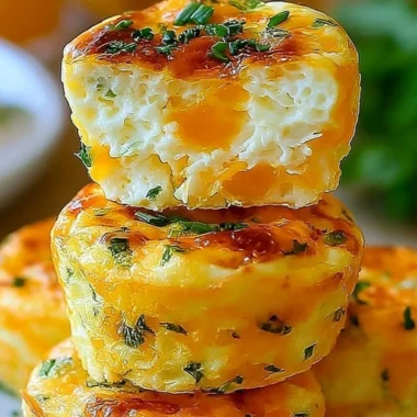 Cozy cottage cheese egg bites in a serving dish, garnished with herbs.