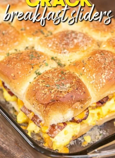 Delicious Crack Breakfast Sliders served on a platter with toppings and sauces.