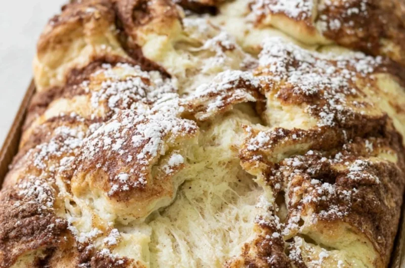 Delicious cinnamon swirl protein cake topped with a swirl of cinnamon and sugar