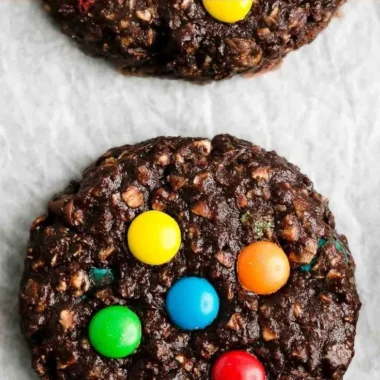 Healthy Flourless Chocolate Monster Cookies for guilt-free snacking