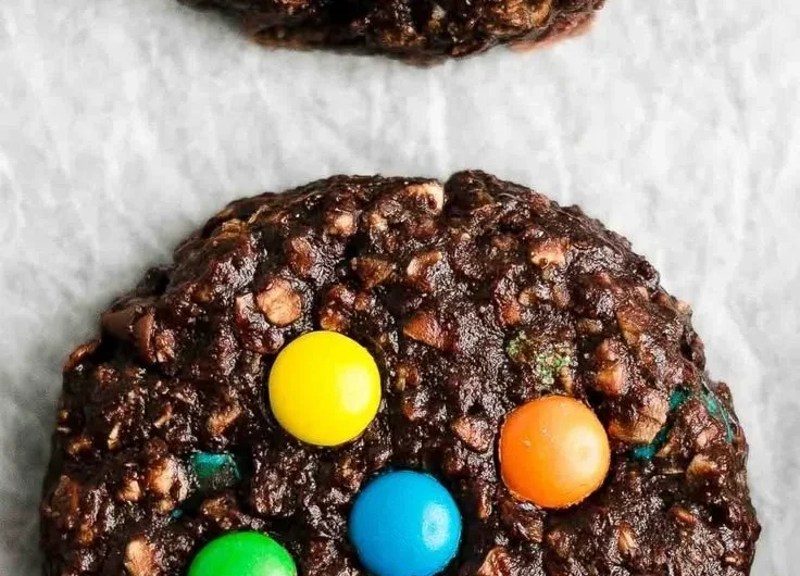 Healthy Flourless Chocolate Monster Cookies for guilt-free snacking
