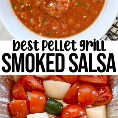 Bowl of homemade smoked salsa with vibrant colors and fresh ingredients