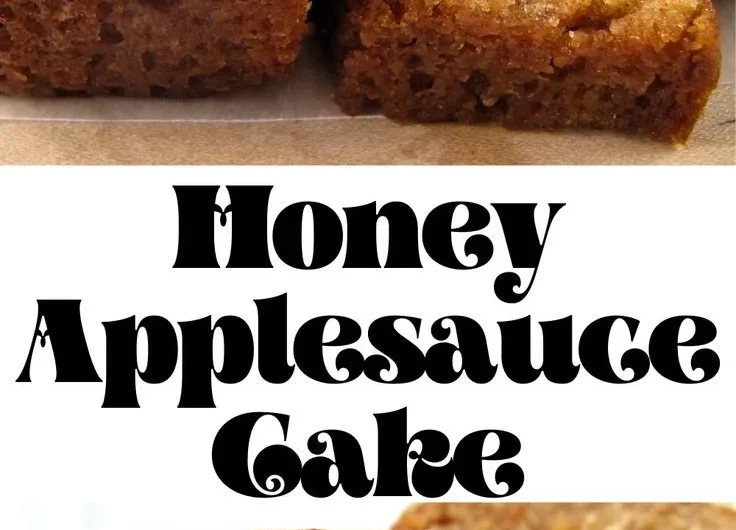 Delicious Honey Applesauce Cake served on a wooden table