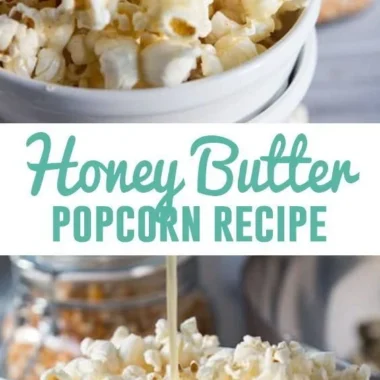 Delicious honey butter popcorn in a bowl, ready to be enjoyed.