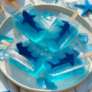 Colorful and fun Jiggly Shark Pops, perfect for parties and summer treats.