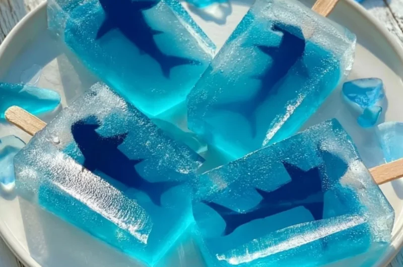Colorful and fun Jiggly Shark Pops, perfect for parties and summer treats.