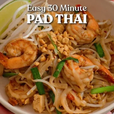 Plate of colorful quick Thai street food showcasing vibrant flavors and ingredients