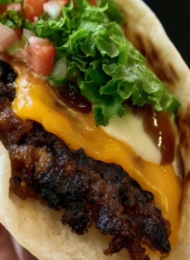 Delicious Smash Burger Tacos served with fresh toppings