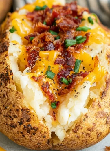 Delicious smoked baked potatoes on a pellet grill, perfect for BBQ enthusiasts.