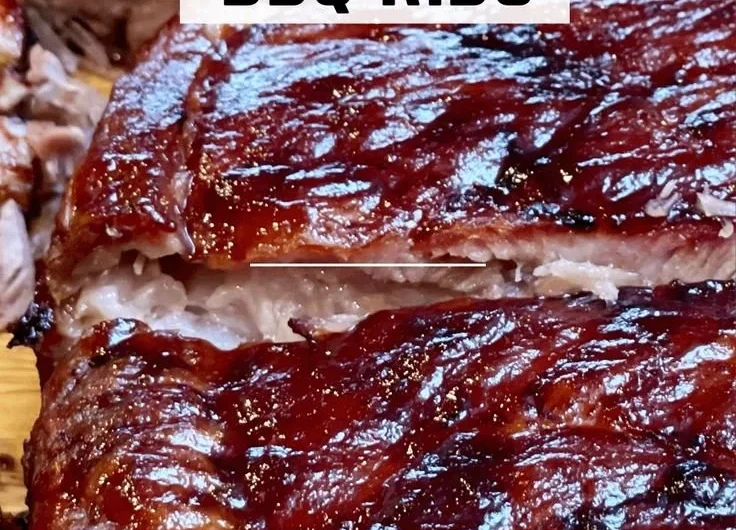 Delicious St. Louis Ribs grilled to perfection with barbecue sauce