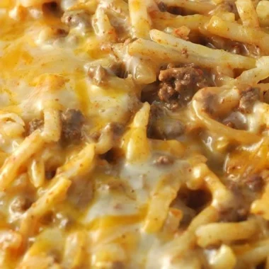 Taco Casserole with Hashbrowns cooked in a Crock Pot