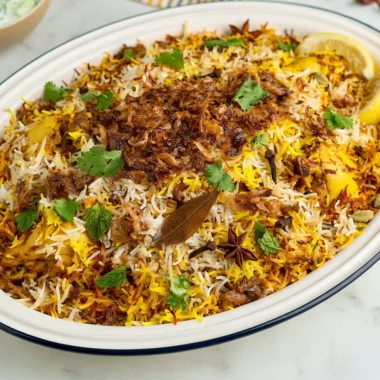 Cozy Chicken Biryani dish served with aromatic spices and tender chicken.