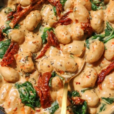 Creamy one pot sundried tomato white beans dish, also known as 'Marry Me' white beans